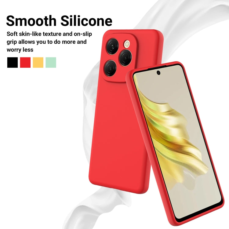 For Tecno Spark 20 Pro 5G Solid Color Liquid Silicone Dropproof Full Coverage Phone Case
