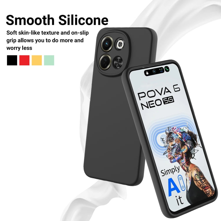 For Tecno Spark 30 5G / Pova 6 Neo 5G Solid Color Liquid Silicone Dropproof Full Coverage Phone Case