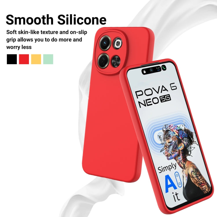 For Tecno Spark 30 5G / Pova 6 Neo 5G Solid Color Liquid Silicone Dropproof Full Coverage Phone Case