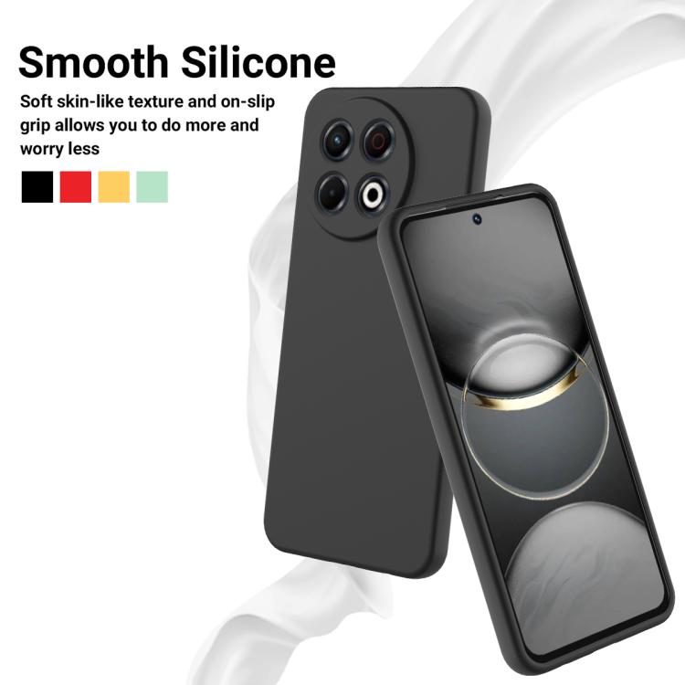 For Tecno Spark 30 Pro 4G Solid Color Liquid Silicone Dropproof Full Coverage Phone Case