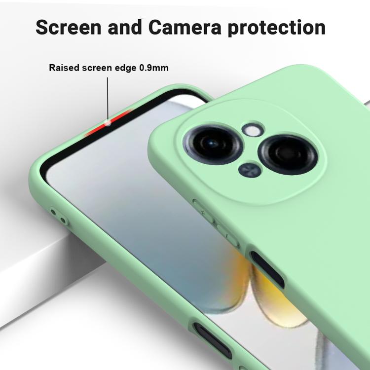 For Tecno Spark Go 2025 Solid Color Liquid Silicone Dropproof Full Coverage Phone Case