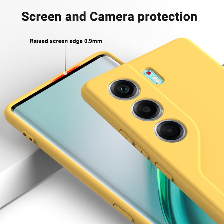 For Tecno Camon 40 4G Solid Color Liquid Silicone Dropproof Full Coverage Phone Case