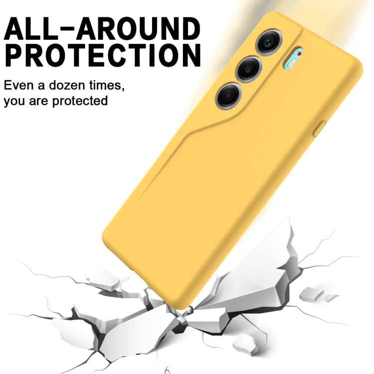 For Tecno Camon 40 4G Solid Color Liquid Silicone Dropproof Full Coverage Phone Case