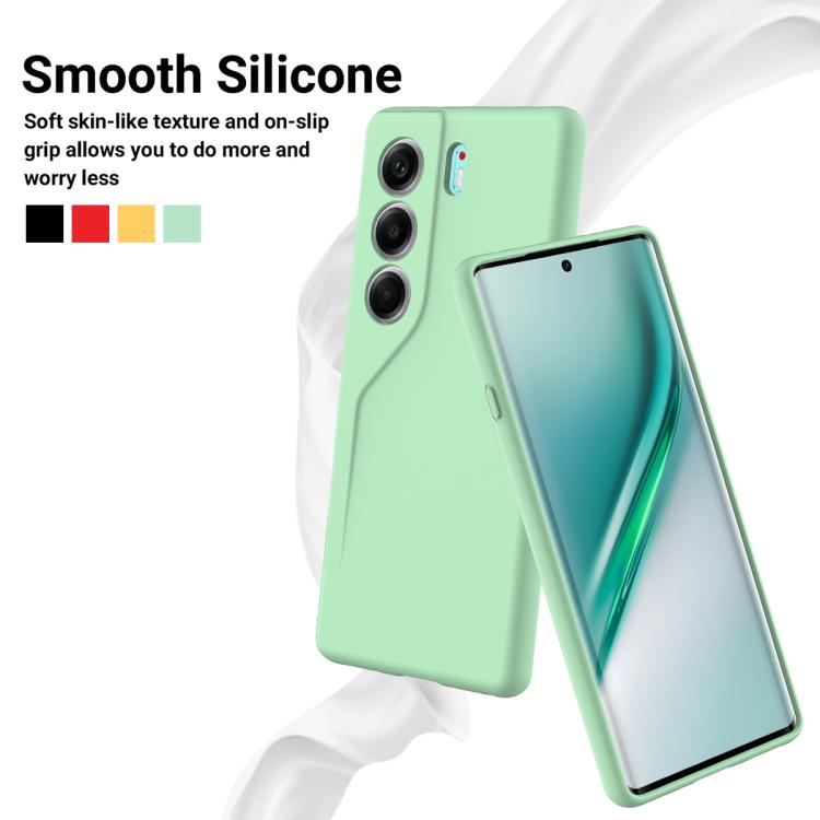 For Tecno Camon 40 4G Solid Color Liquid Silicone Dropproof Full Coverage Phone Case