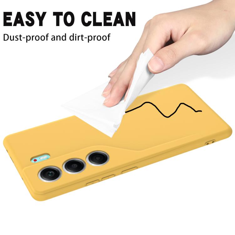 For Tecno Camon 40 Pro 4G Solid Color Liquid Silicone Dropproof Full Coverage Phone Case