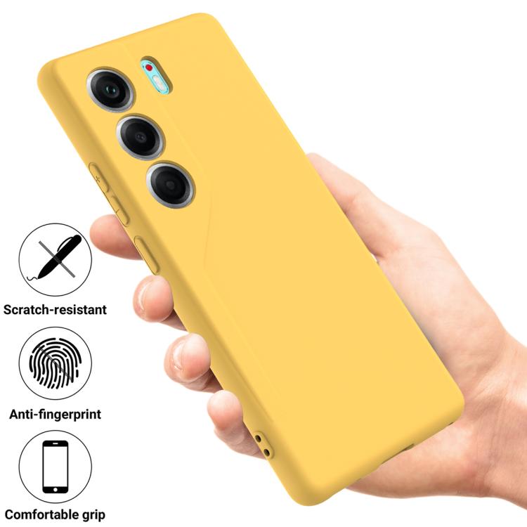 For Tecno Camon 40 Pro 5G Solid Color Liquid Silicone Dropproof Full Coverage Phone Case