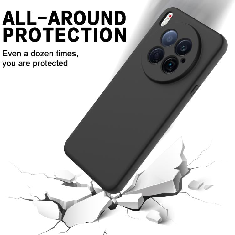 For Tecno Camon 40 Premier 5G Solid Color Liquid Silicone Dropproof Full Coverage Phone Case