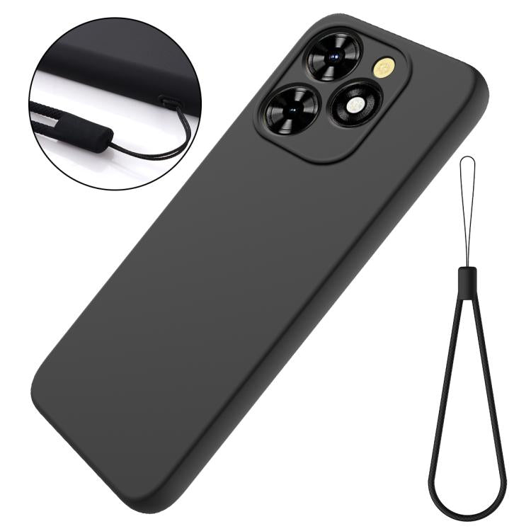 For Tecno Pop 10C / Infinix Smart 10 HD Solid Color Liquid Silicone Dropproof Full Coverage Phone Case