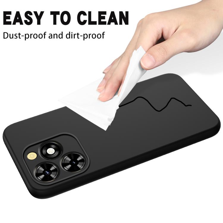 For Tecno Pop 10C / Infinix Smart 10 HD Solid Color Liquid Silicone Dropproof Full Coverage Phone Case