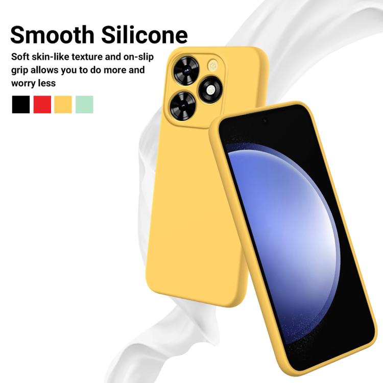 For Tecno Pop 10C / Infinix Smart 10 HD Solid Color Liquid Silicone Dropproof Full Coverage Phone Case