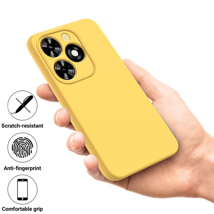 For Tecno Pop 10C / Infinix Smart 10 HD Solid Color Liquid Silicone Dropproof Full Coverage Phone Case