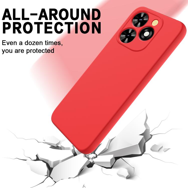 For Tecno Pop 10C / Infinix Smart 10 HD Solid Color Liquid Silicone Dropproof Full Coverage Phone Case