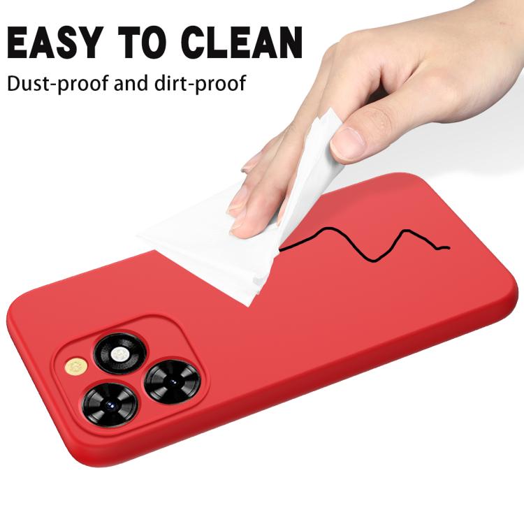 For Tecno Pop 10C / Infinix Smart 10 HD Solid Color Liquid Silicone Dropproof Full Coverage Phone Case
