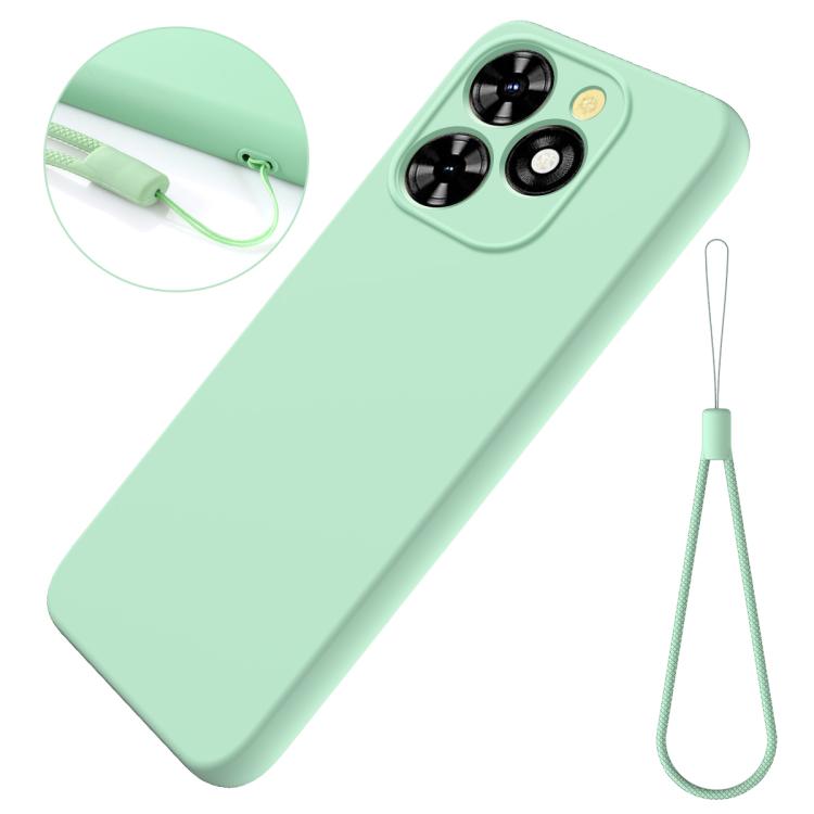 For Tecno Pop 10C / Infinix Smart 10 HD Solid Color Liquid Silicone Dropproof Full Coverage Phone Case