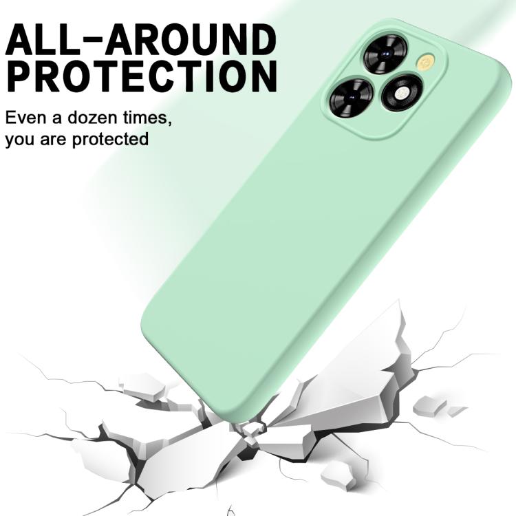 For Tecno Pop 10C / Infinix Smart 10 HD Solid Color Liquid Silicone Dropproof Full Coverage Phone Case