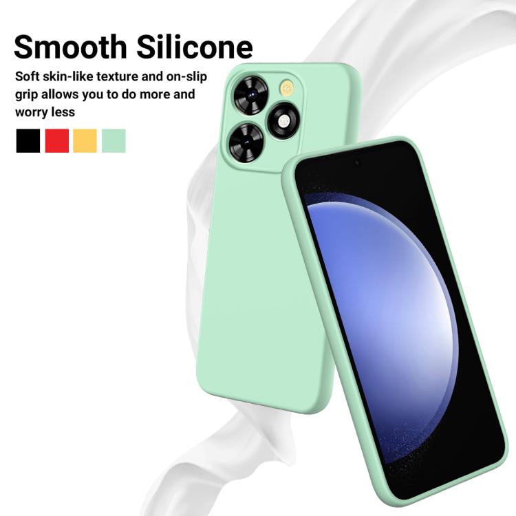 For Tecno Pop 10C / Infinix Smart 10 HD Solid Color Liquid Silicone Dropproof Full Coverage Phone Case