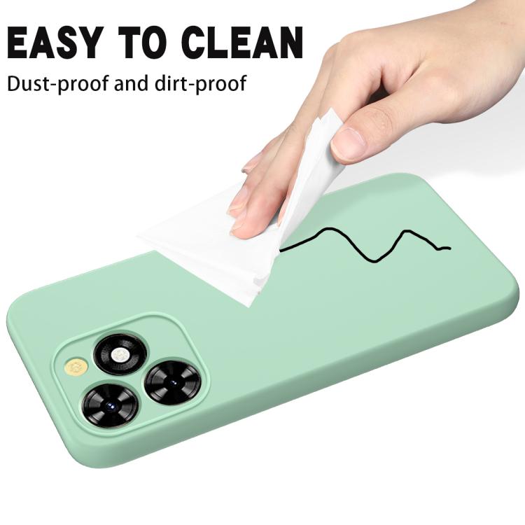 For Tecno Pop 10C / Infinix Smart 10 HD Solid Color Liquid Silicone Dropproof Full Coverage Phone Case