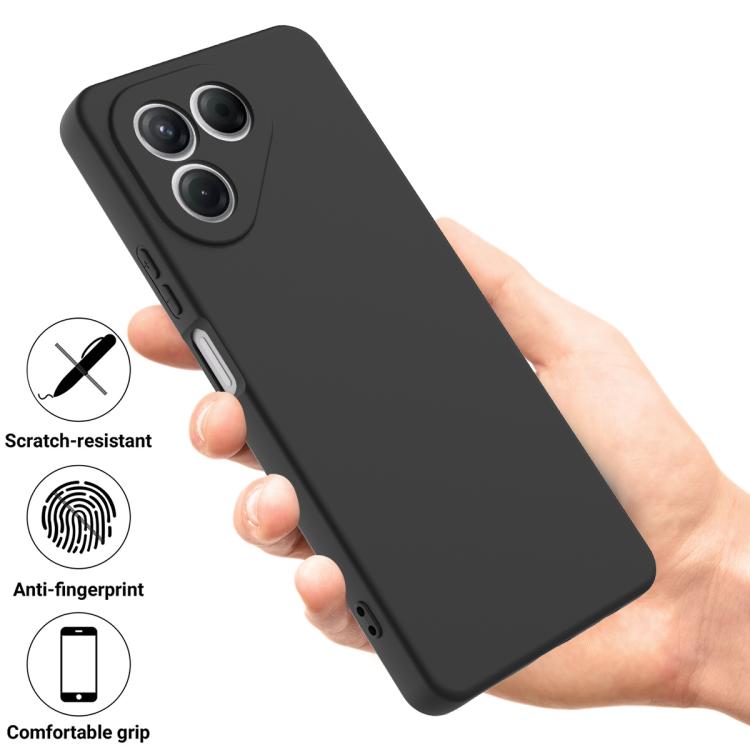 For Tecno Pava 7 4G / Pava 7 Neo Solid Color Liquid Silicone Dropproof Full Coverage Phone Case