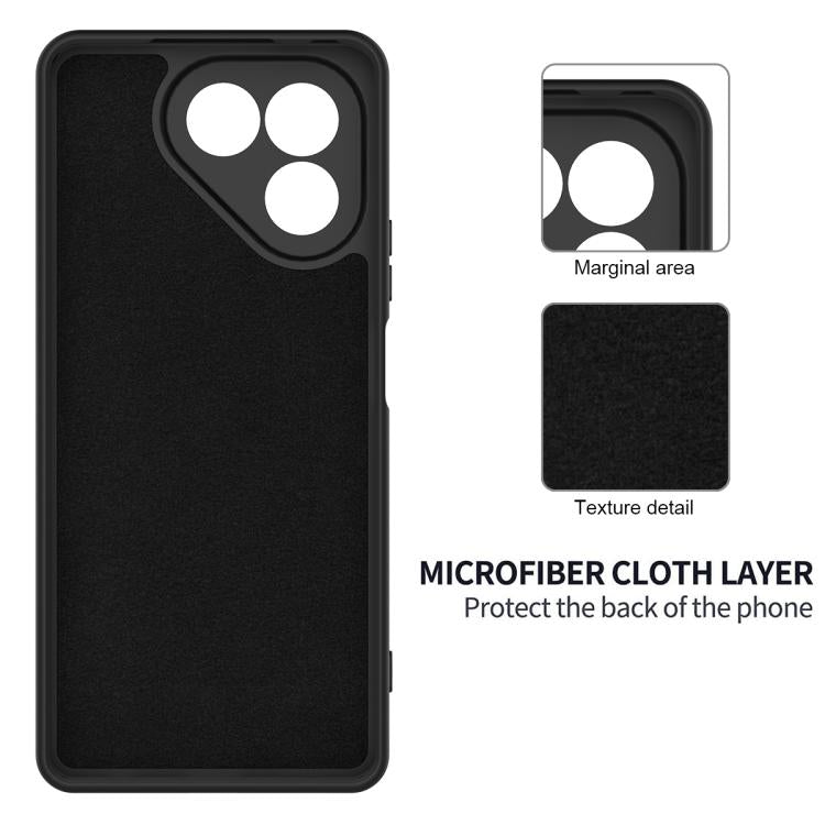 For Tecno Pava 7 4G / Pava 7 Neo Solid Color Liquid Silicone Dropproof Full Coverage Phone Case