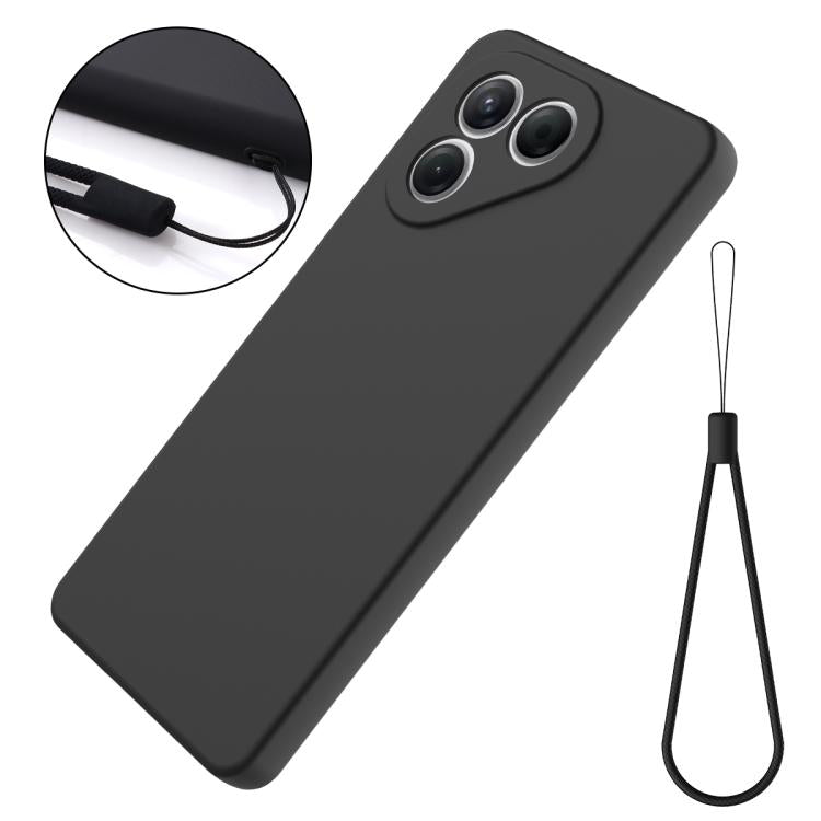 For Tecno Pava 7 4G / Pava 7 Neo Solid Color Liquid Silicone Dropproof Full Coverage Phone Case