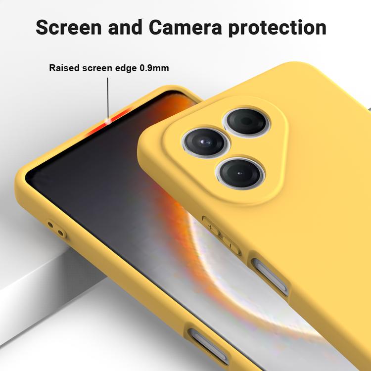 For Tecno Pava 7 4G / Pava 7 Neo Solid Color Liquid Silicone Dropproof Full Coverage Phone Case