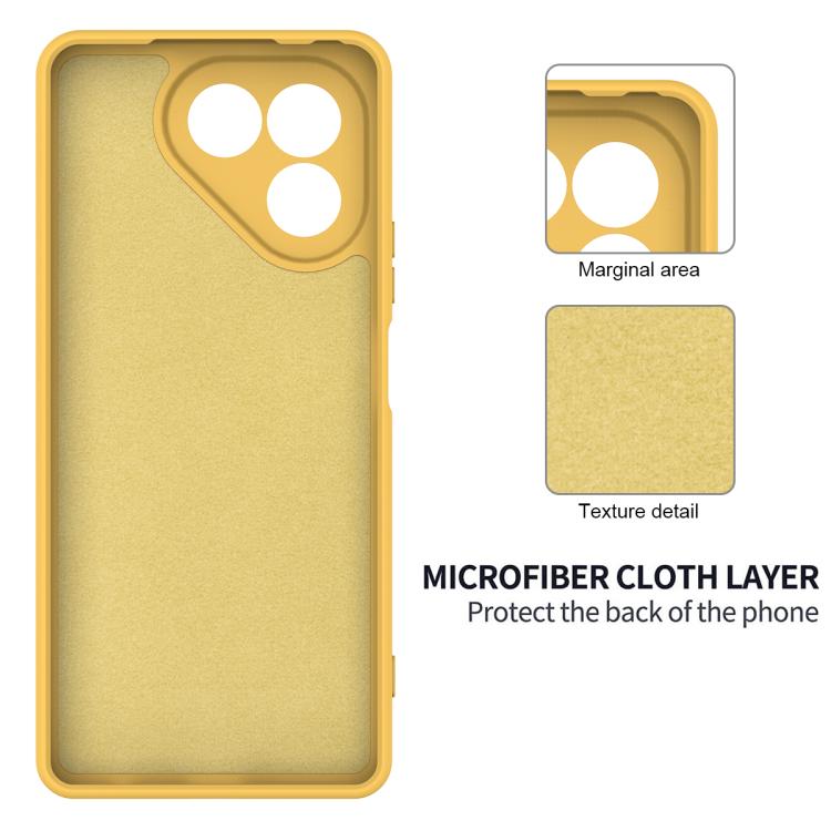 For Tecno Pava 7 4G / Pava 7 Neo Solid Color Liquid Silicone Dropproof Full Coverage Phone Case