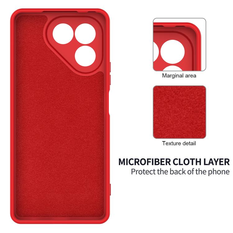 For Tecno Pava 7 4G / Pava 7 Neo Solid Color Liquid Silicone Dropproof Full Coverage Phone Case