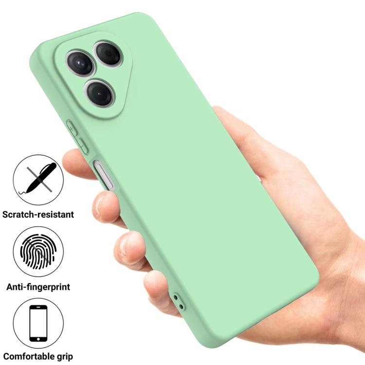 For Tecno Pava 7 4G / Pava 7 Neo Solid Color Liquid Silicone Dropproof Full Coverage Phone Case