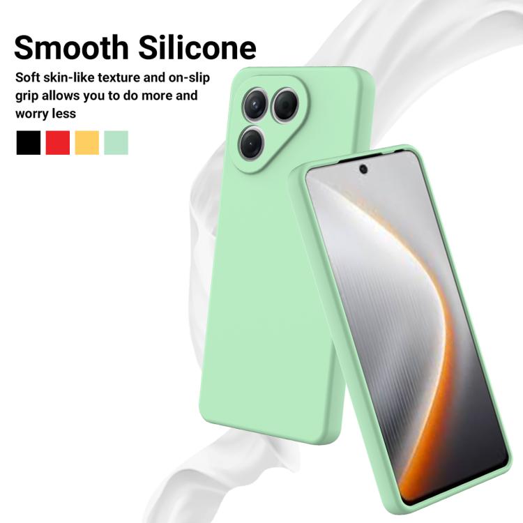 For Tecno Pava 7 4G / Pava 7 Neo Solid Color Liquid Silicone Dropproof Full Coverage Phone Case