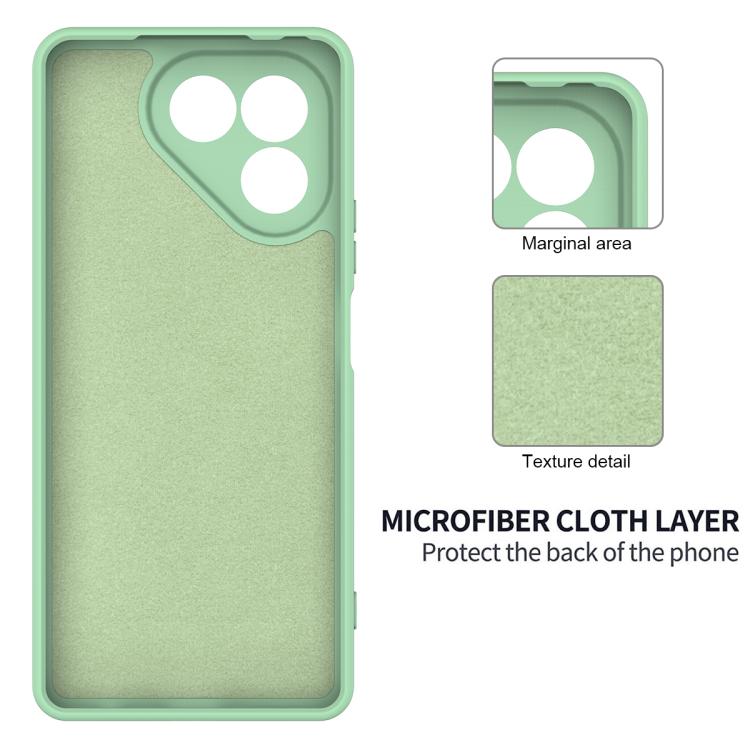 For Tecno Pava 7 4G / Pava 7 Neo Solid Color Liquid Silicone Dropproof Full Coverage Phone Case