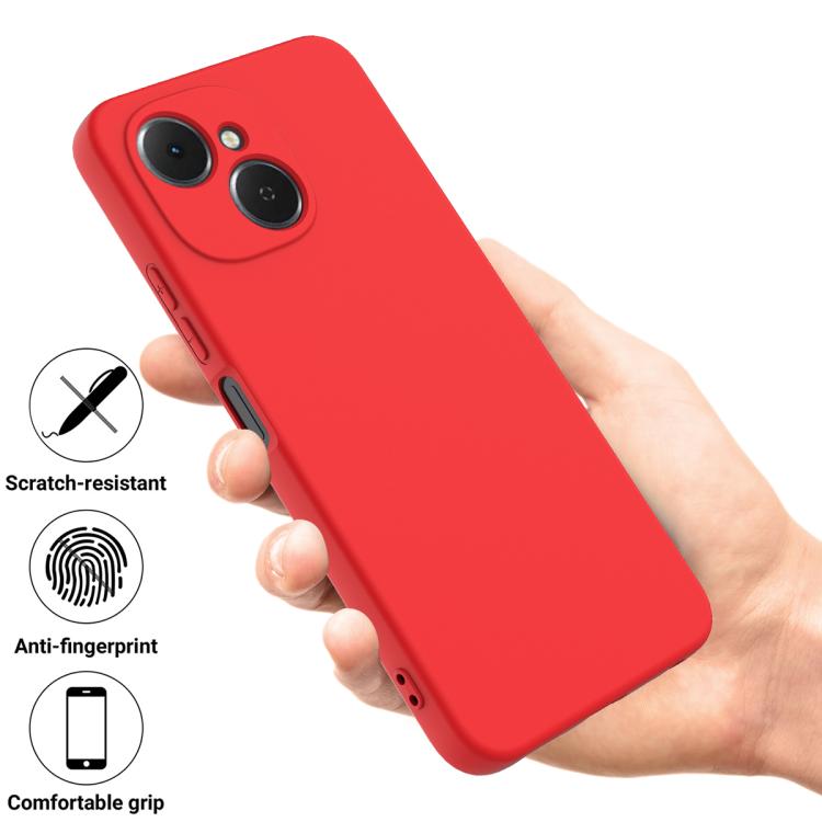For Tecno Spark 40C 4G Solid Color Liquid Silicone Dropproof Full Coverage Phone Case
