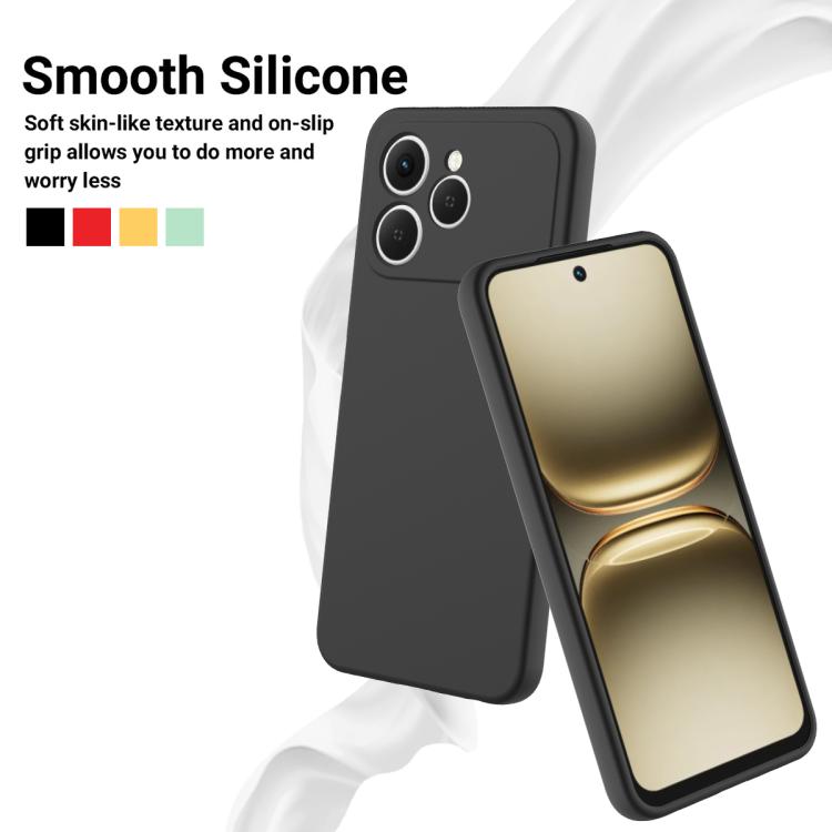 For Tecno Spark 40 4G Solid Color Liquid Silicone Dropproof Full Coverage Phone Case