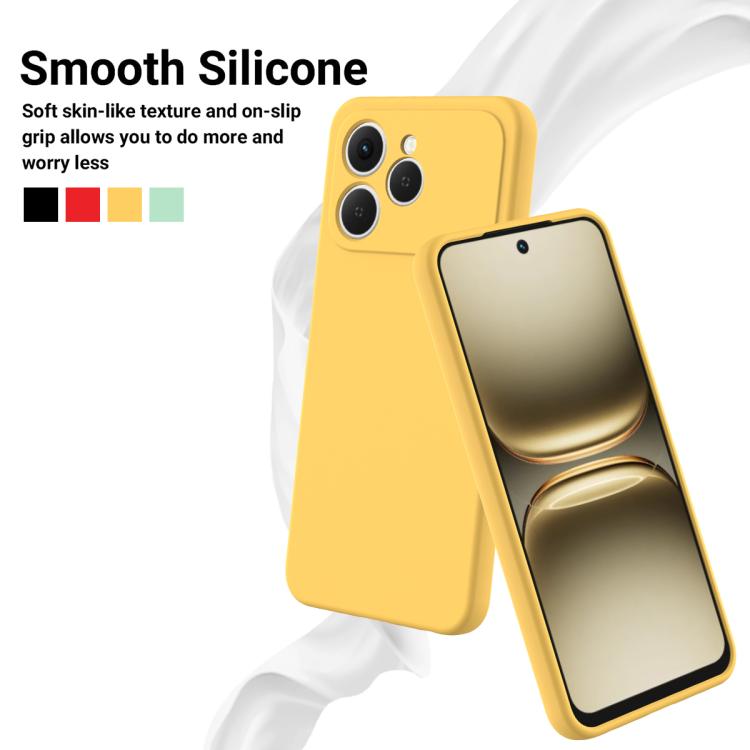 For Tecno Spark 40 4G Solid Color Liquid Silicone Dropproof Full Coverage Phone Case