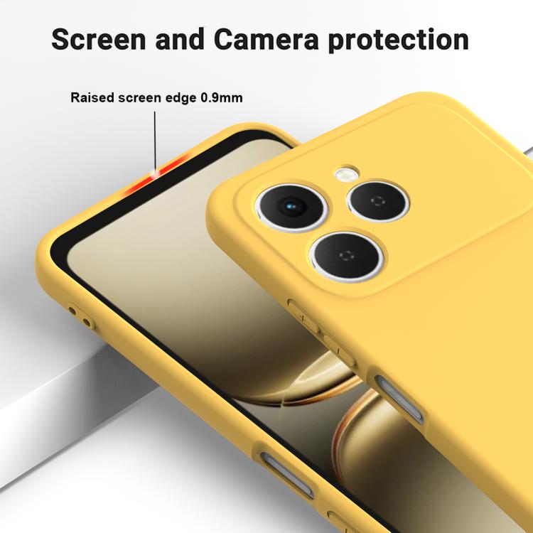 For Tecno Spark 40 4G Solid Color Liquid Silicone Dropproof Full Coverage Phone Case