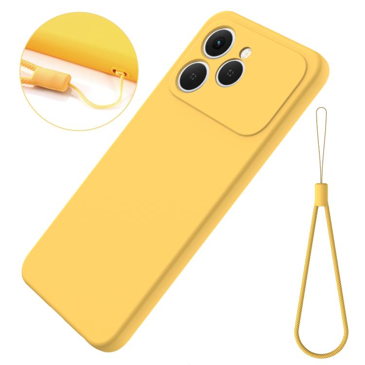 For Tecno Spark 40 4G Solid Color Liquid Silicone Dropproof Full Coverage Phone Case