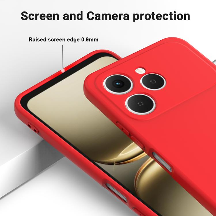 For Tecno Spark 40 4G Solid Color Liquid Silicone Dropproof Full Coverage Phone Case