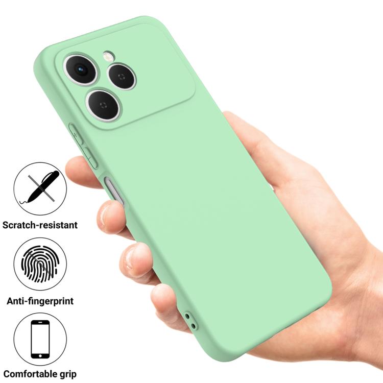 For Tecno Spark 40 4G Solid Color Liquid Silicone Dropproof Full Coverage Phone Case