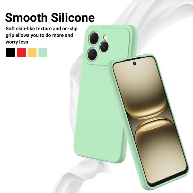 For Tecno Spark 40 4G Solid Color Liquid Silicone Dropproof Full Coverage Phone Case