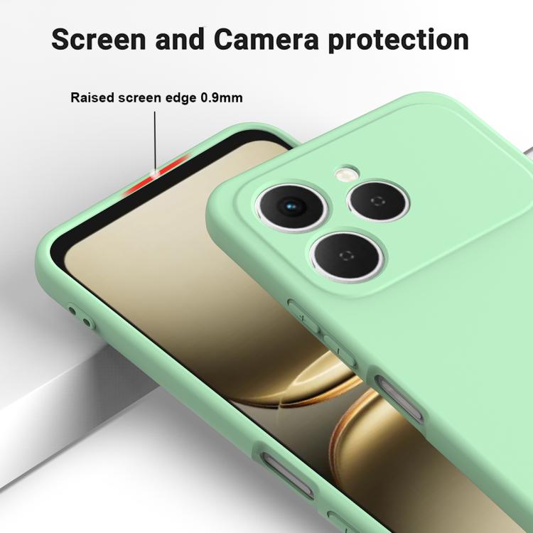 For Tecno Spark 40 4G Solid Color Liquid Silicone Dropproof Full Coverage Phone Case