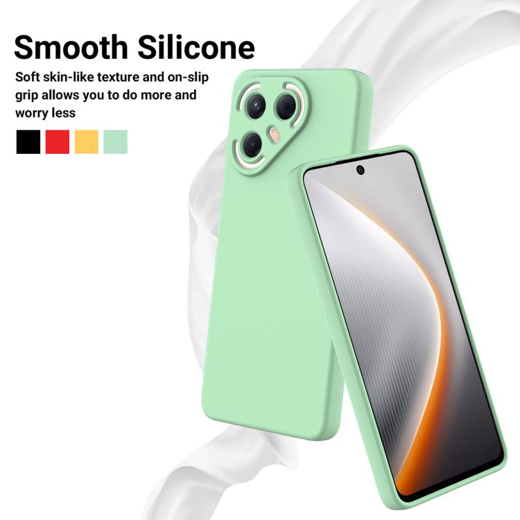 For Tecno Pova 7 5G Solid Color Liquid Silicone Dropproof Full Coverage Phone Case