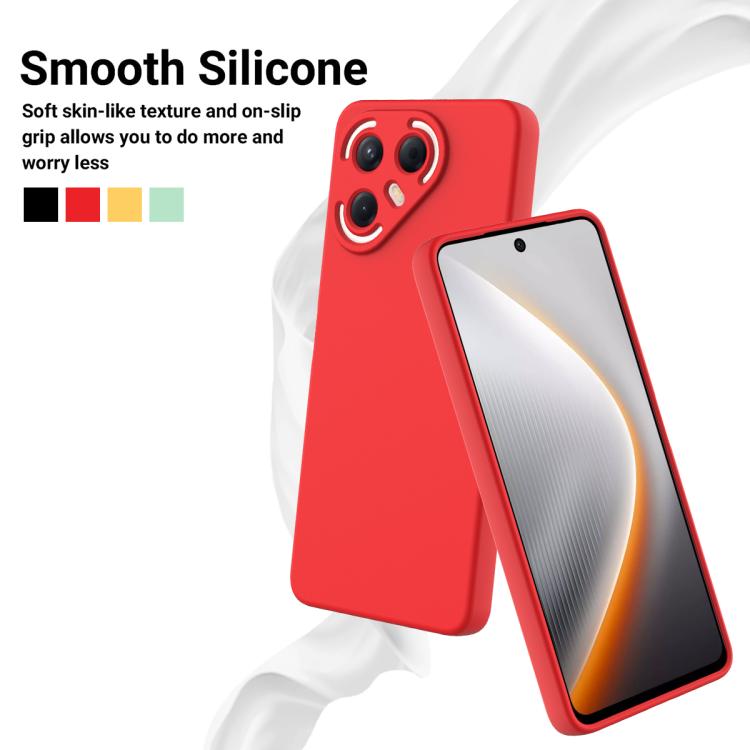 For Tecno Pova 7 Pro 5G Solid Color Liquid Silicone Dropproof Full Coverage Phone Case