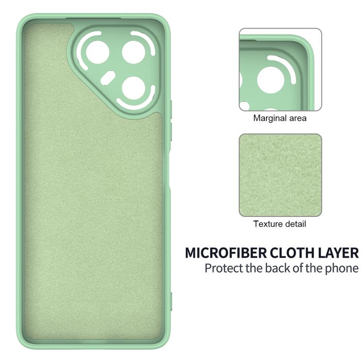 For Tecno Pova 7 Pro 5G Solid Color Liquid Silicone Dropproof Full Coverage Phone Case