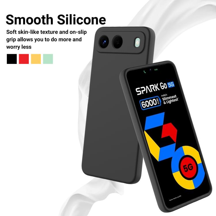 For Tecno Spark Go 5G / Spark 40 5G Solid Color Liquid Silicone Dropproof Full Coverage Phone Case
