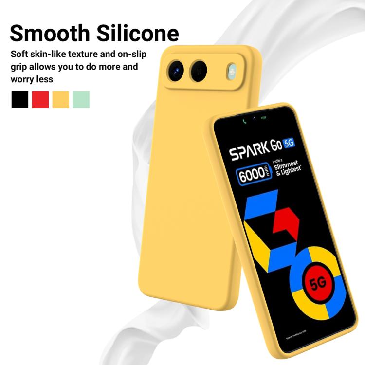 For Tecno Spark Go 5G / Spark 40 5G Solid Color Liquid Silicone Dropproof Full Coverage Phone Case