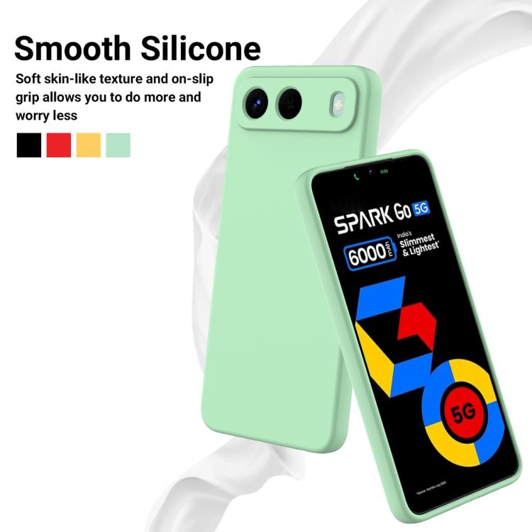 For Tecno Spark Go 5G / Spark 40 5G Solid Color Liquid Silicone Dropproof Full Coverage Phone Case