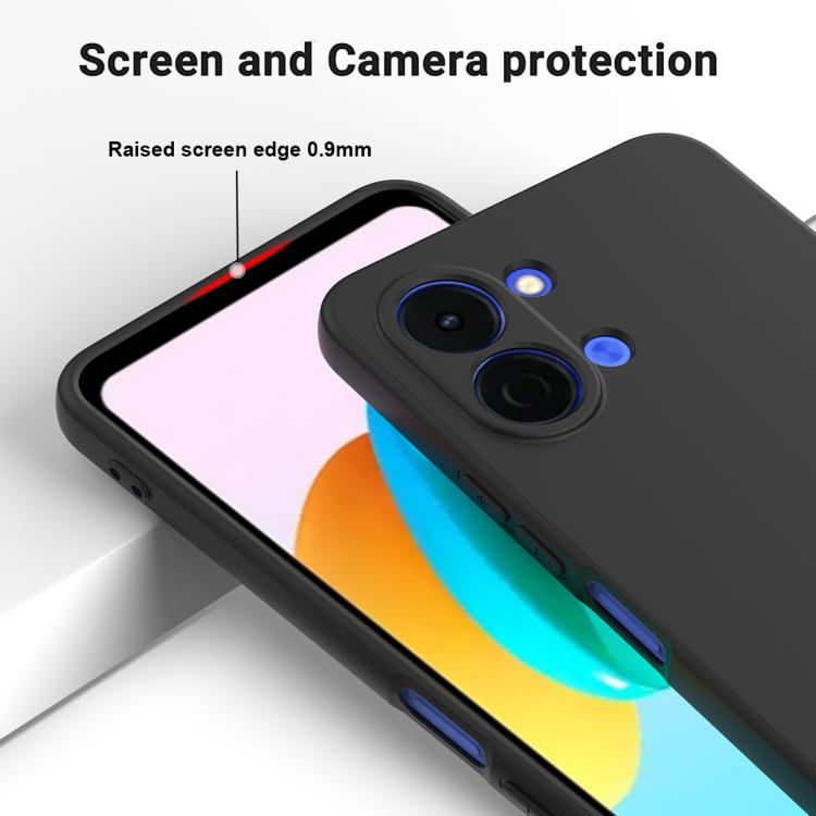 For Tecno Spark Go 3 Solid Color Liquid Silicone Dropproof Full Coverage Phone Case