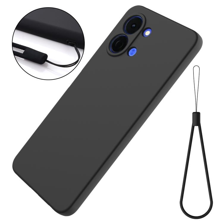 For Tecno Spark Go 3 Solid Color Liquid Silicone Dropproof Full Coverage Phone Case