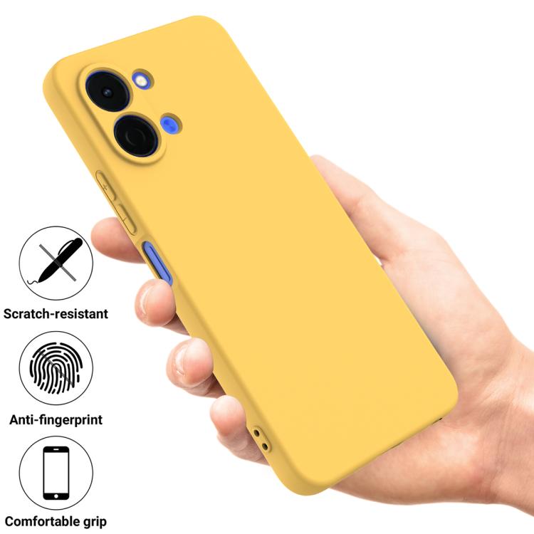 For Tecno Spark Go 3 Solid Color Liquid Silicone Dropproof Full Coverage Phone Case