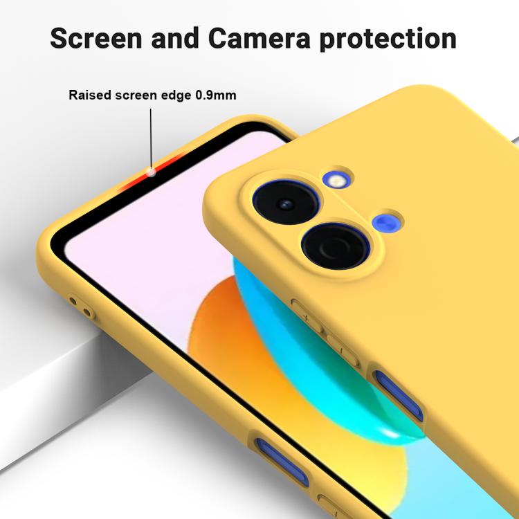 For Tecno Spark Go 3 Solid Color Liquid Silicone Dropproof Full Coverage Phone Case