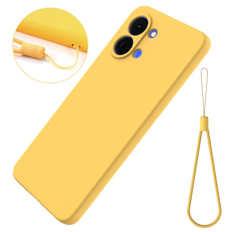 For Tecno Spark Go 3 Solid Color Liquid Silicone Dropproof Full Coverage Phone Case
